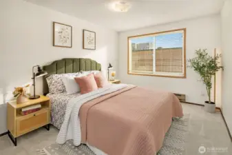 One of Two Well Sized Bedrooms