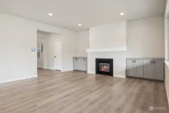Great room with Fireplace and entertainment cabinets