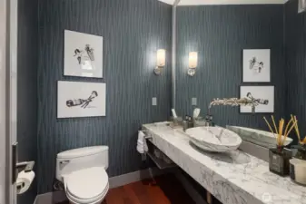 Half bath on main level.