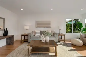 Spacious and comfortable living space is perfect for entertaining and relaxing. With tons of room and furniture arrangements.