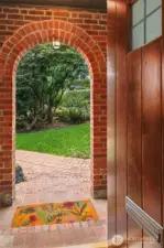 Cover Arch doorway is charming & practical
