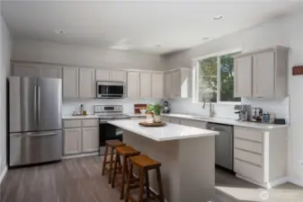 Stainless steel appliance and plenty of space!