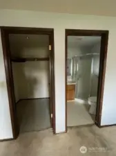 Walk-in Closet and Master Bathroom