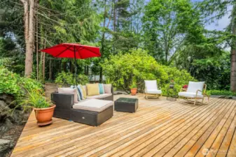 Large deck area perfect for entertaining or BBQ