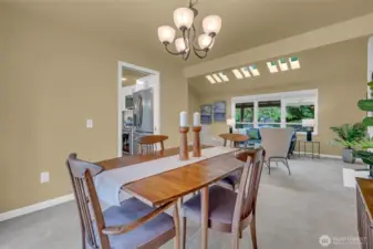 Large dining space with slider to the back deck