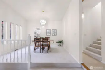 Upper Stairs lead to Primary Bedroom and 2 additional bedrooms