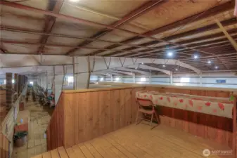 Arena viewing deck outside of event office.