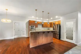 Open Concept Kitchen , Flex room with double doors . Could be six bedroom , Office ON Main Floor !