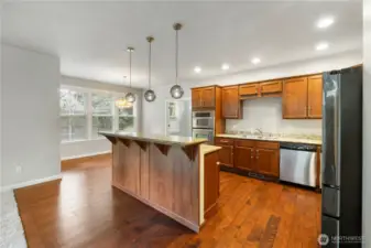Gorgeous Kitchen with nook area. Leads to covered patio.