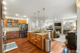 Kitchen to Living Room - The heart of the Home .