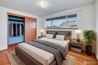 Bedroom 3 with West facing window. (VR staged)