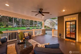 So many evenings will be enjoyed on this covered veranda.