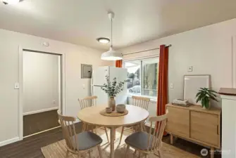 Unit A - Kitchen/Dining Area (Virtually Staged)