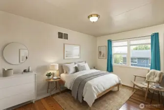 Unit A - Bedroom 1 (Virtually Staged)