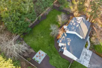 Private and massive entertaining area in the back. All fenced and ready to play.