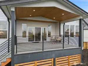 Covered deck for entertaining