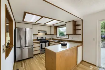 Kitchen with ample storage and breakfast bar