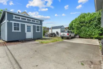 Check out this HUGE shed! This could be so many things -- extra family room | even an extra bedroom | office or studio work space | workout room | could it be a salon?
