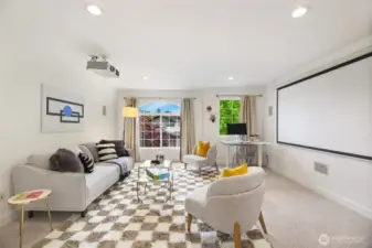 Upper level Media room
