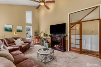 with Electric Fireplace