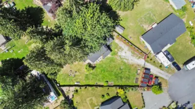 Overhead shot of the property.