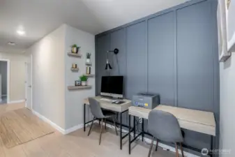 Perfect Built-in work space at the top of the stairs