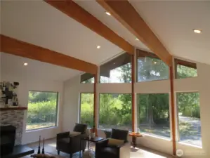 More of the wooden beam feel.
