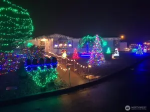All the landscaping sets the plan in place for holiday decorating.