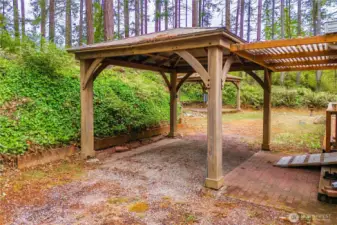 Carport and covered entry to the home.