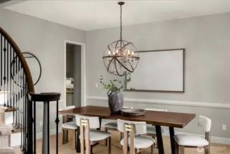 Formal dining room to the right as you enter.