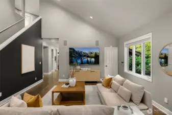 82" TV and in wall speakers