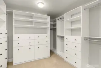 Primary Ensuite California Closet custom built-ins