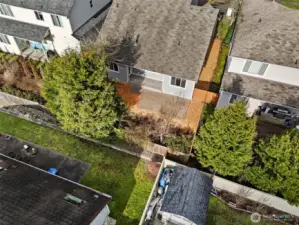 This aerial view puts the lifestyle into perspective. The clearly defined lot lines show a manageable footprint that keeps outdoor maintenance minimal, without giving up intentional spaces to enjoy. There’s room to relax, entertain, and personalize without signing up for endless yard work. It’s a smart balance that lets you enjoy the outdoors on your terms, not your weekends.