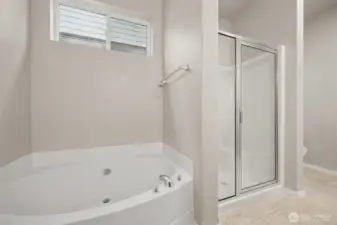 This bathroom layout just makes sense. The soaking tub is perfectly placed under a high privacy window, ideal for ventilation and soft natural light. A glass enclosed shower adds a sleek contrast, while the toilet is thoughtfully separated for convenience. Everything is well spaced, well considered, and designed for daily comfort with a little spa energy built in.