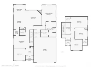 Floorplan including the main floor and 2nd floot.