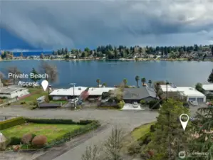 Private beach access is just across the street!