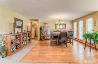 Tile and hardwood warm up the spaces