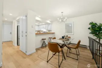 The dining area adjacent to the kitchen.