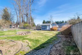 Shed for all your lawn tools.