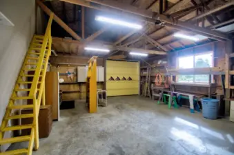 Loft above the RV garage and workshop.
