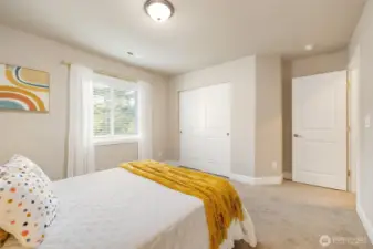 Upstairs 3rd bedroom in back of house