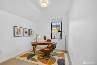 Second upstairs bedroom is currently set up as an office.