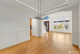 Entertain with ease in the formal dining area.