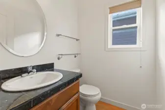 Powder room on the main floor.