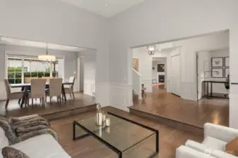 Living Room Toward Dining, Entry and Den