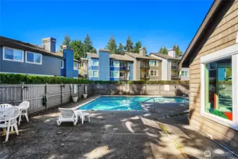 Community pool for warm summer days.