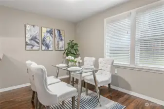 Roomy dining area with window for lots of light.