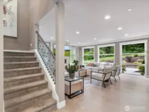 Heading upstairs to bedrooms
