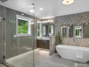 Spa like primary bathroom