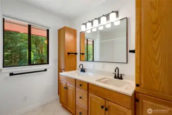 Main Bath upper level w/all new fixtures & cabinets